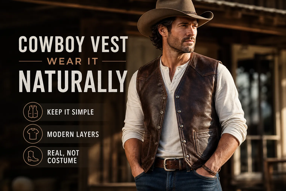 How to Wear a Cowboy Leather Vest Without Looking Costume