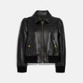 leather bomber jacket