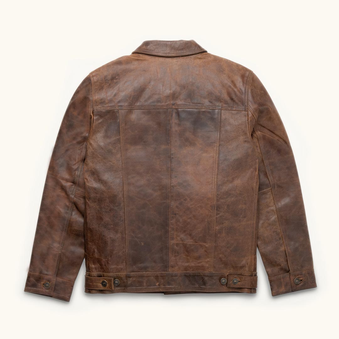 Men Brown Goat Leather Jacket