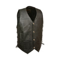 Men's Black Side Lace Leather Vest – Buffalo Nickel Snap