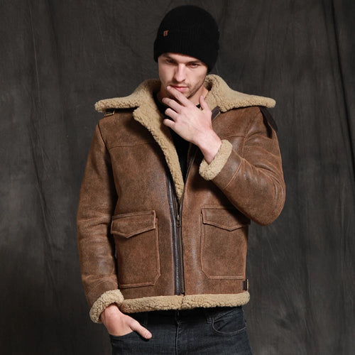 mens sheepskin shearling jacket