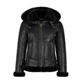 Black shearling leather jacket
