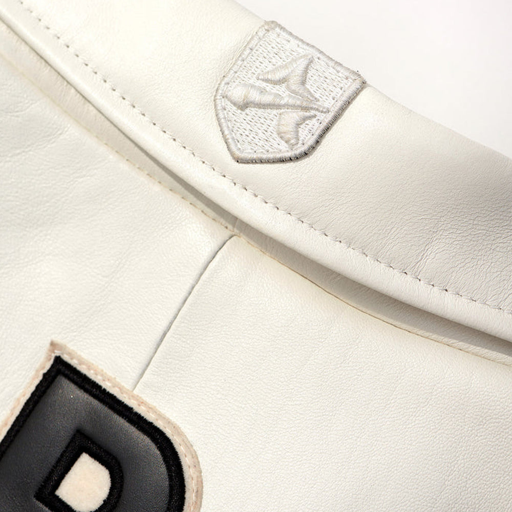 White Avirex Varsity Bomber Jacket 