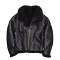 Premium Black B3 Thick Shearling Leather Jacket