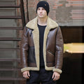 brown sheepskin jacket