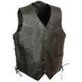 Men's Side Lace 'Live to Ride' Leather Vest