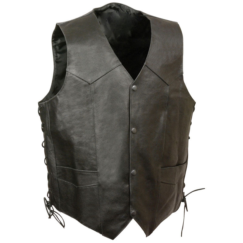 Men's Side Lace 'Live to Ride' Leather Vest