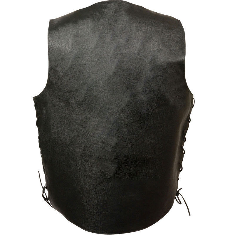 Men's Side Lace 'Live to Ride' Leather Vest