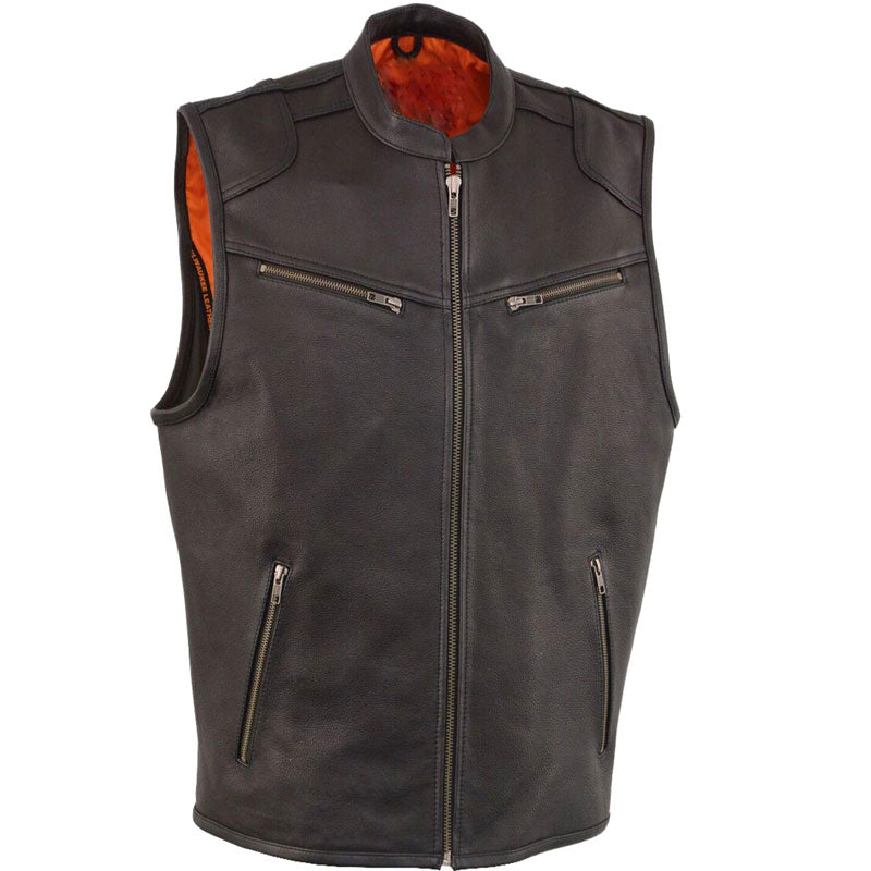 Men's Black Cool-Tec Leather Vest – Concealed Carry