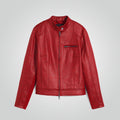 Cafe Racer Red Leather Jacket