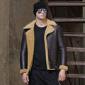 brown sheepskin jacket