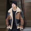 men shearling leather jacket