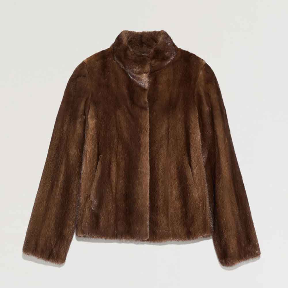 Short mink fur jacket
