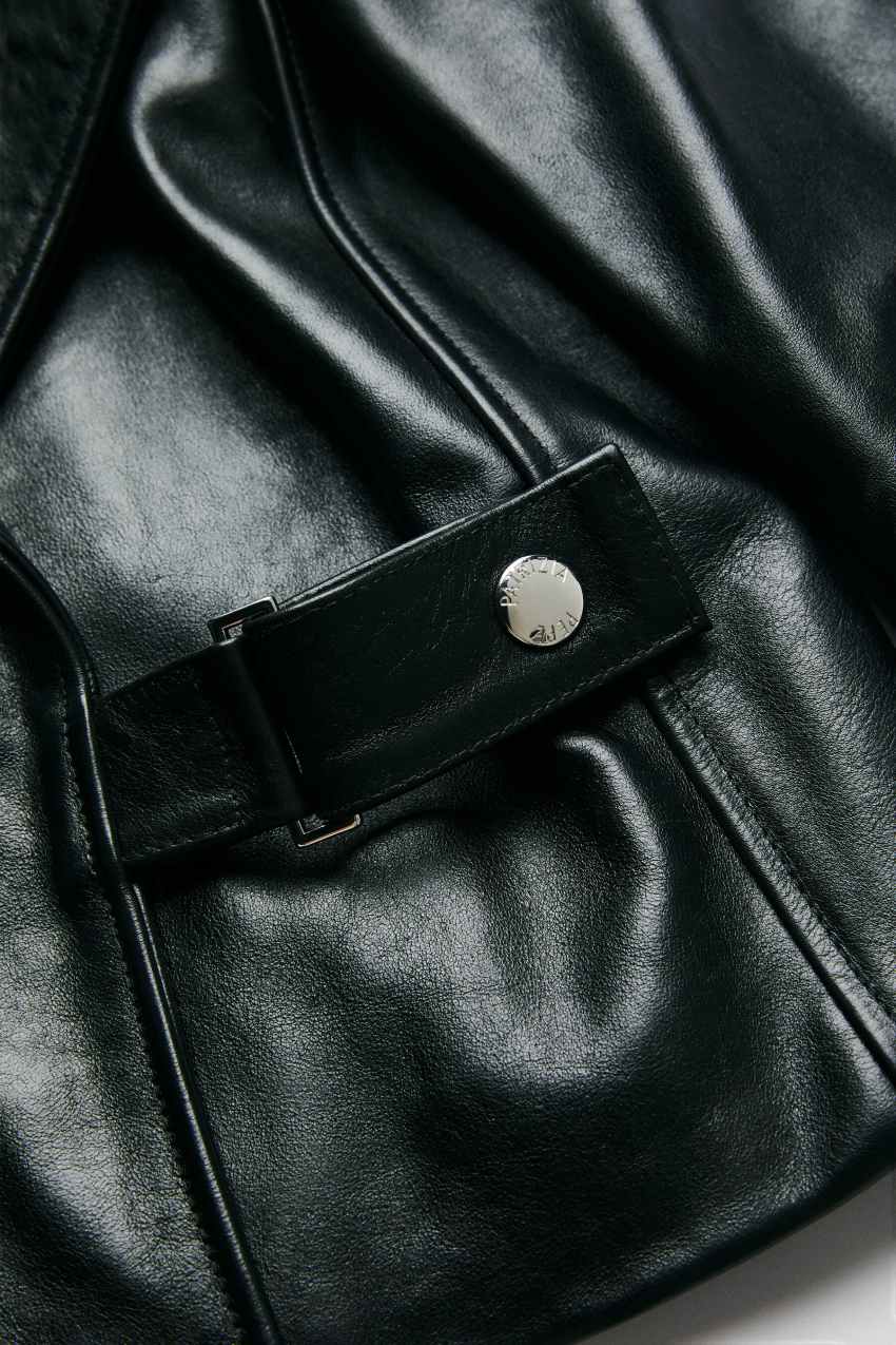 Women Classic Black Biker Leather Jacket