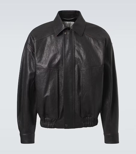 black buffalo leather jacket