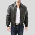 leather bomber jacket