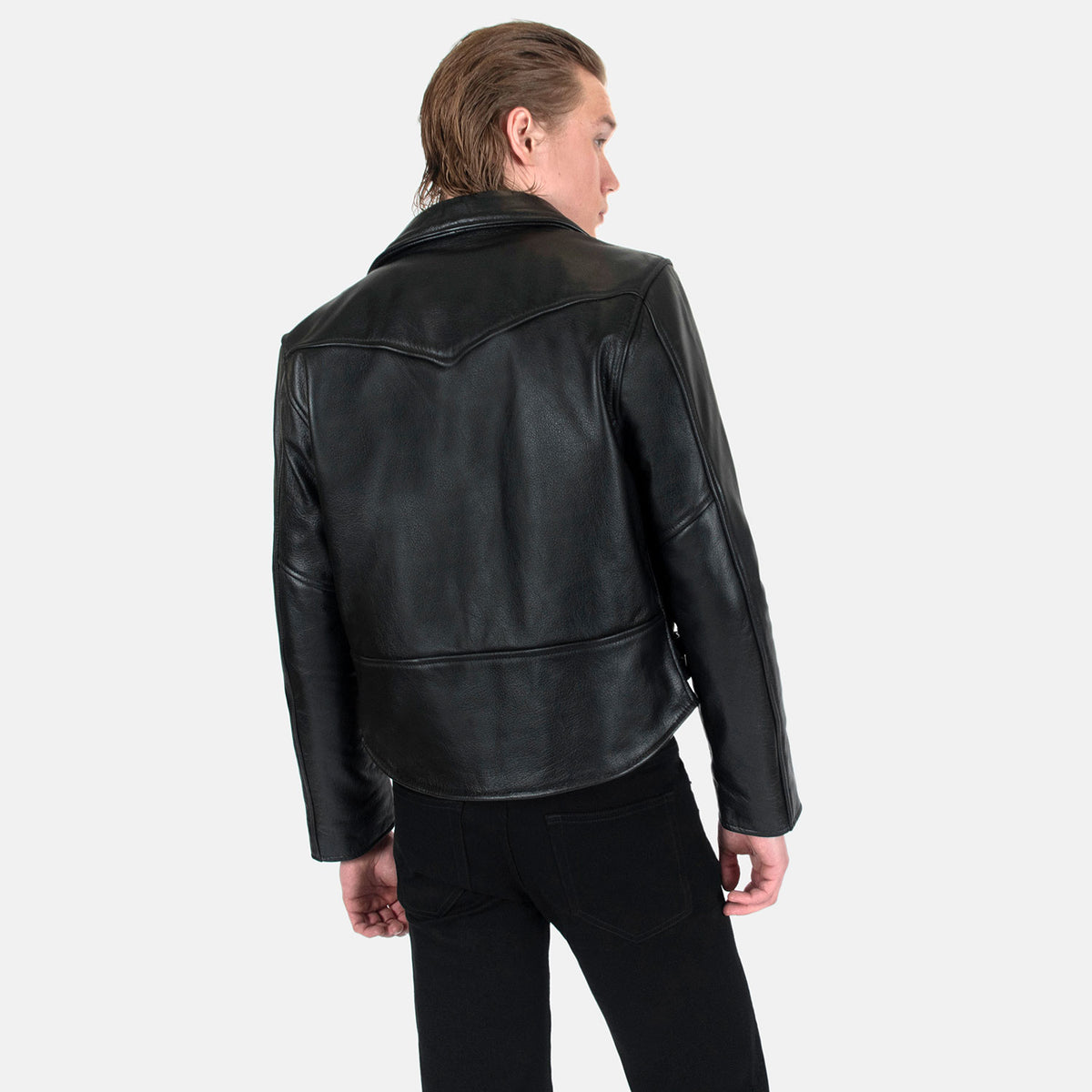 Straight To Hell - Men's Black Leather Jacket