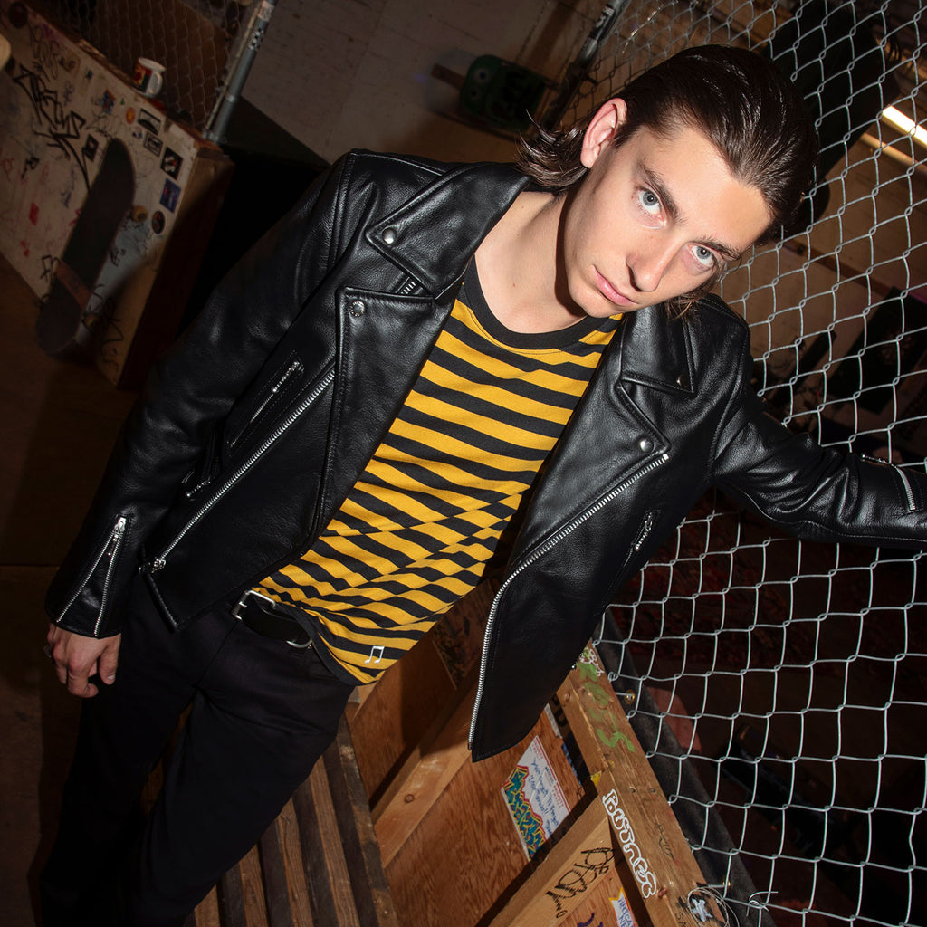 Straight To Hell - Men's Black Leather Jacket