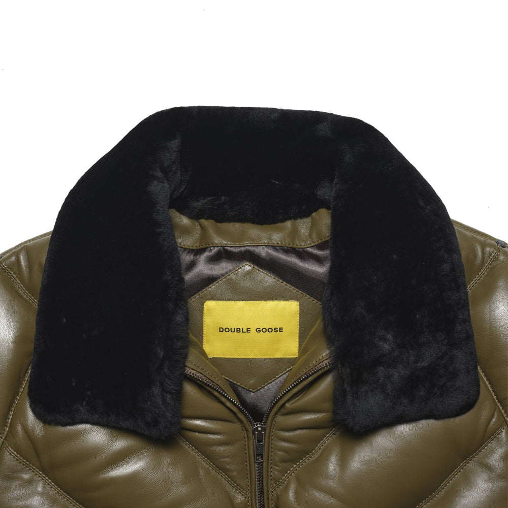 sheepskin collar  closeup