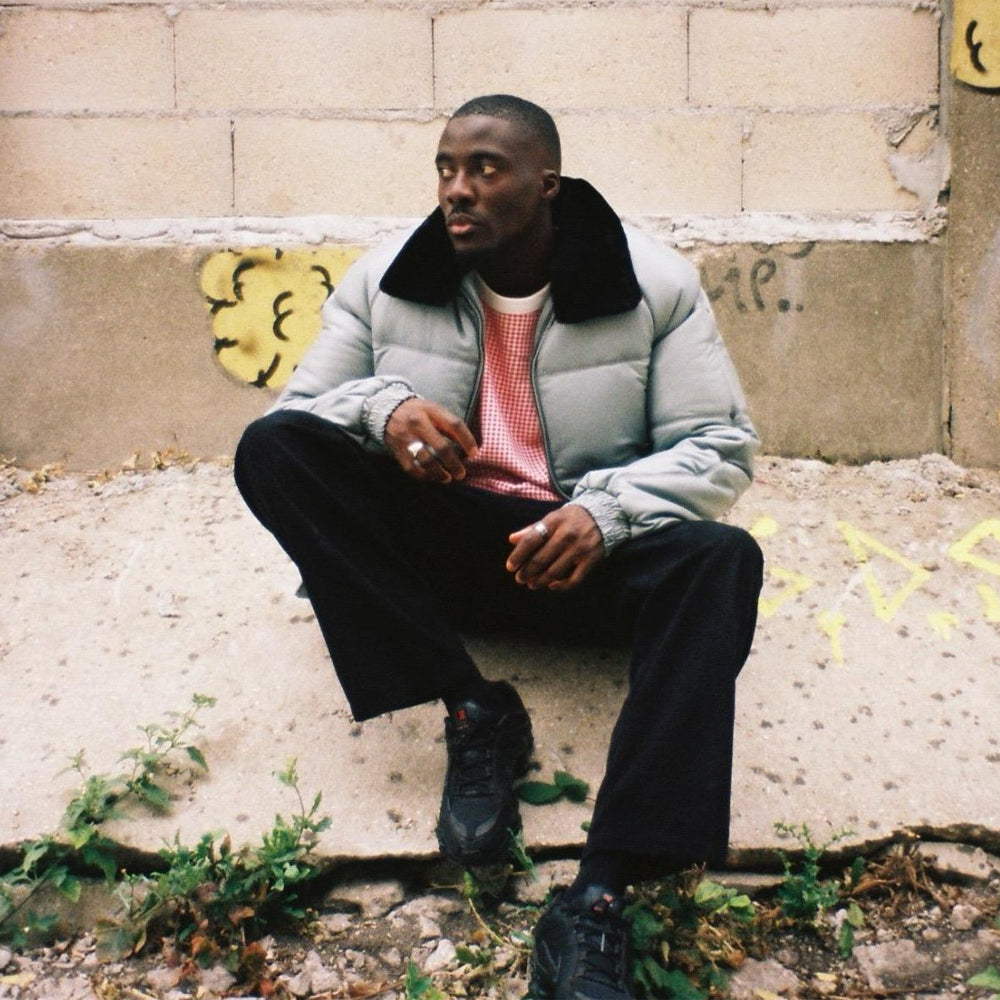 model wearing double goose country jacket