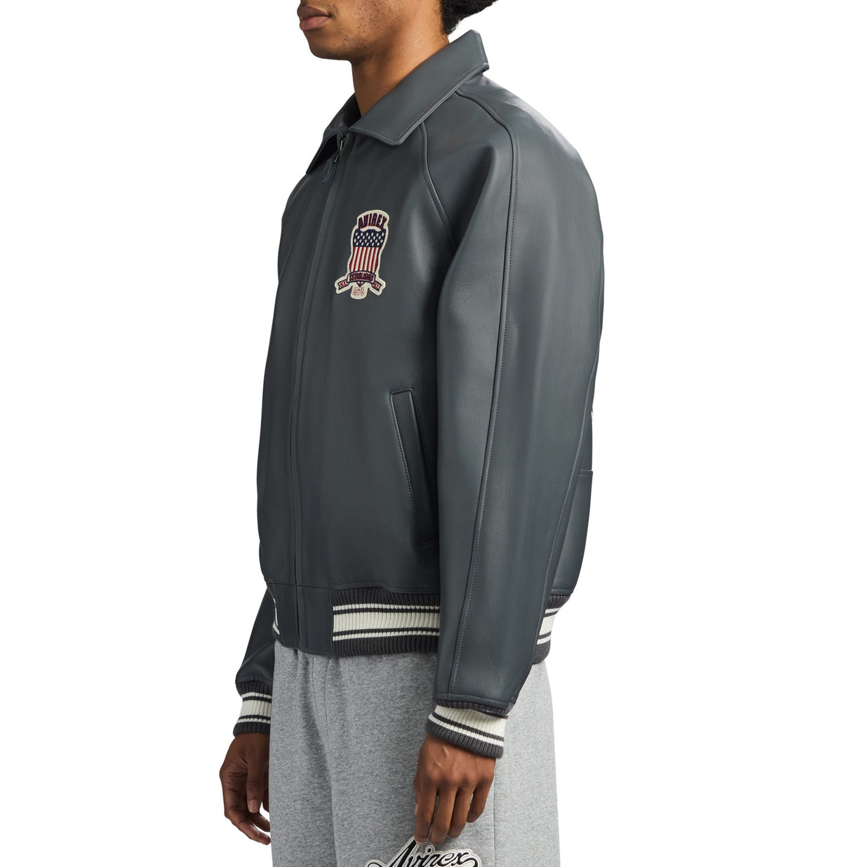 Striped rib waistband and lower back panel seam