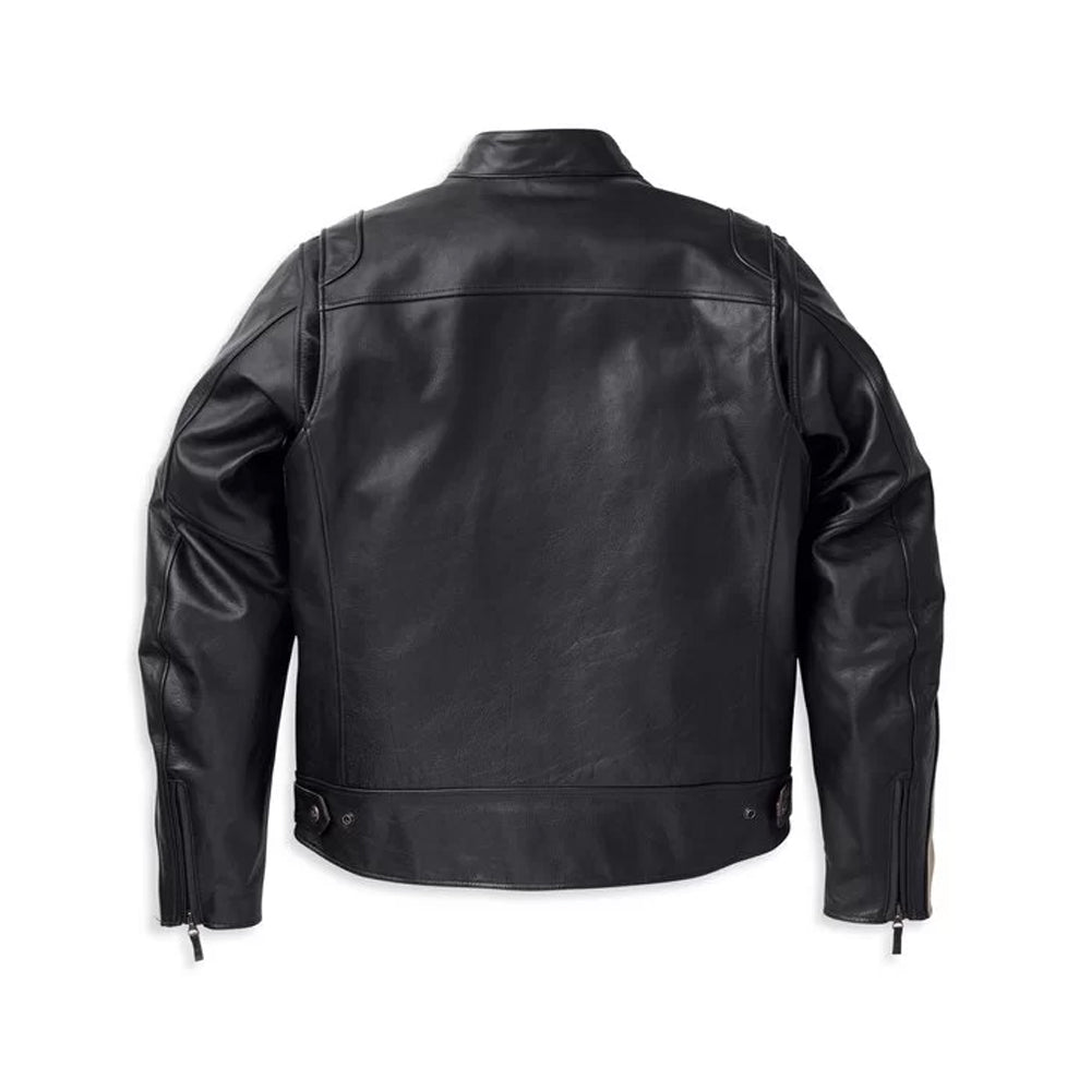 back view of men's harley davidson leather jacket