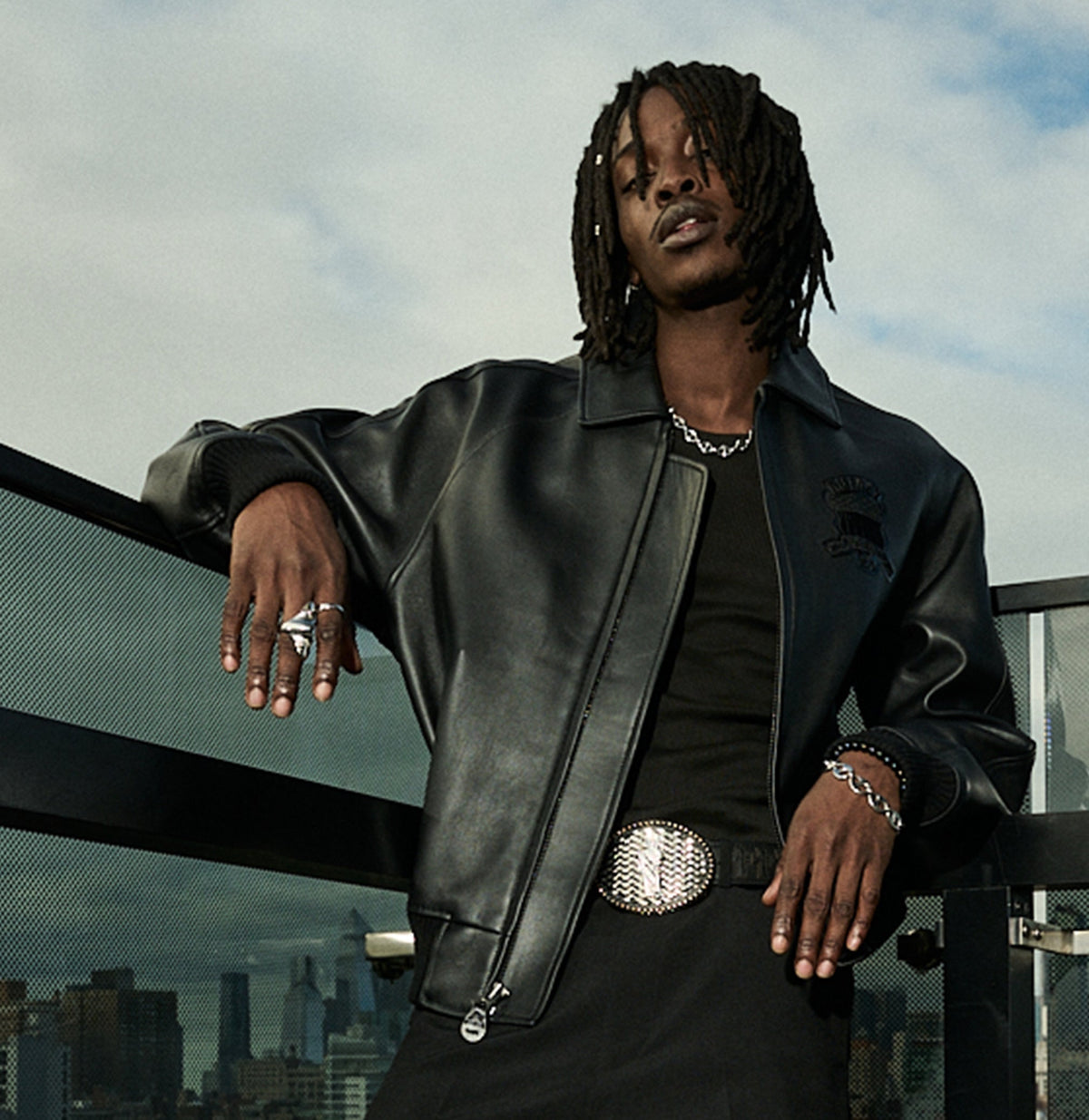 European lambskin black leather jacket