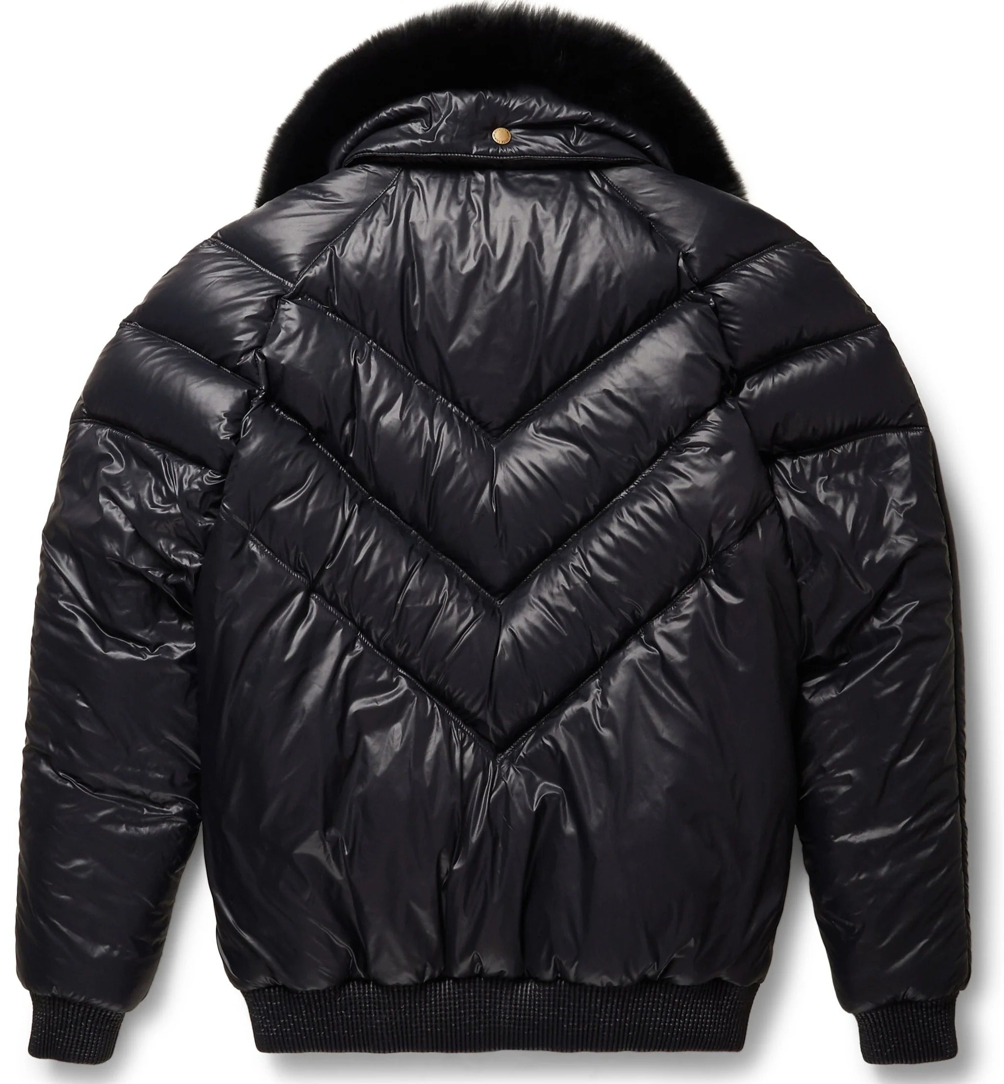 Black Original Leather Goose Country Bomber Jacket