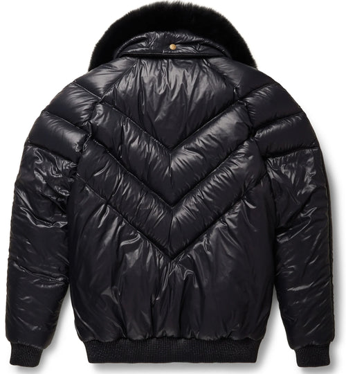 Black Original Leather Goose Country Bomber Jacket