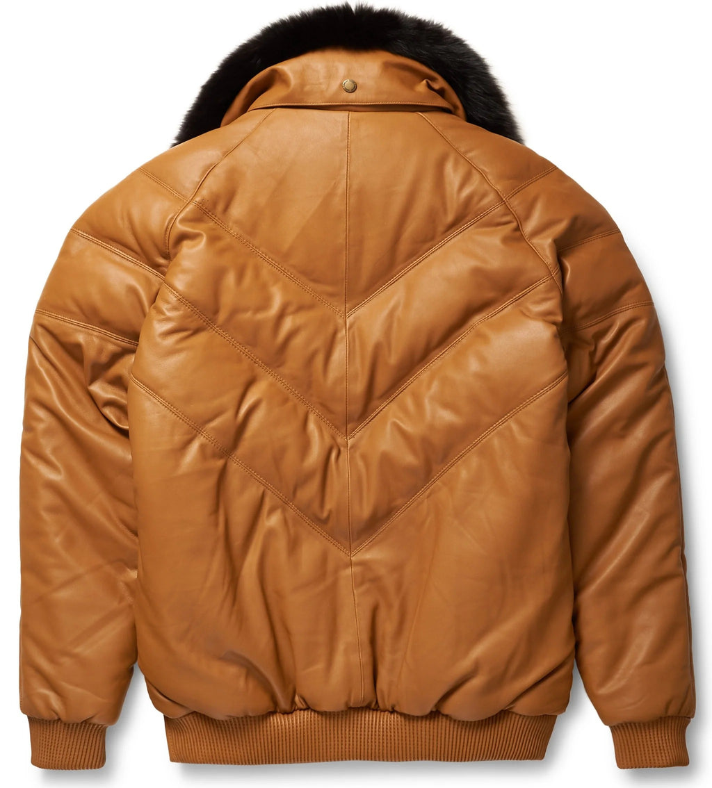 Men's Leather Bomber Jacket - Original Goose Country Leather Jacket