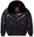 Black Original Leather Goose Country Bomber Jacket