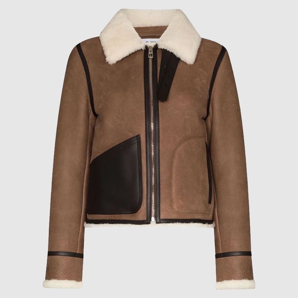 b3 flight bomber leather jacket for women