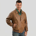 brown leather jacket for men