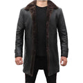 Men shearling trench coat