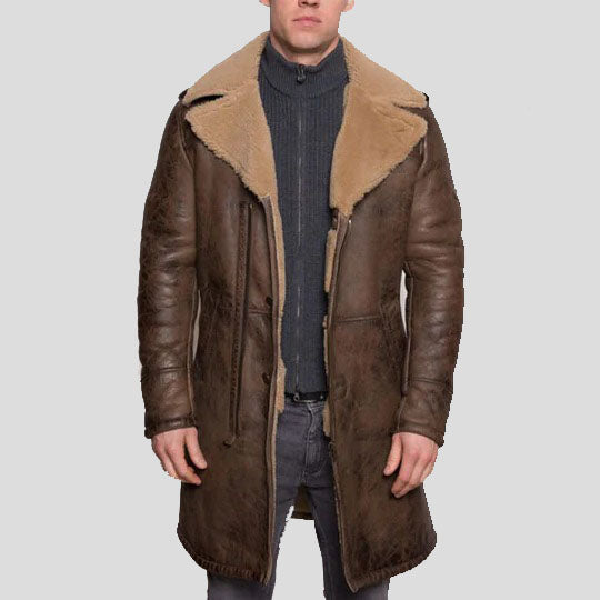 men leather trench coat