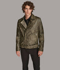 distressed leather jacket