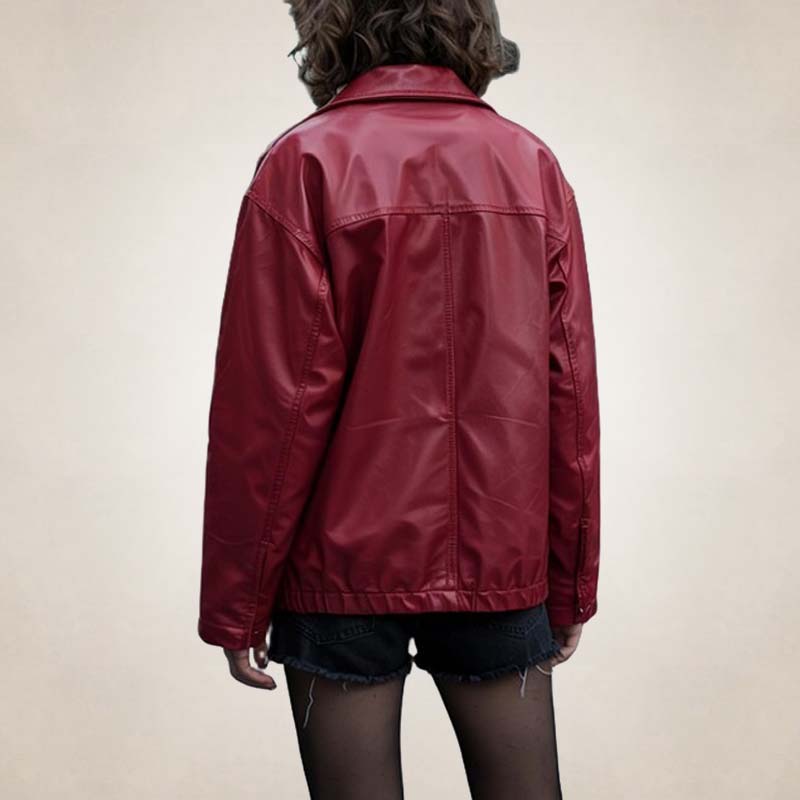 Women's Oversized Leather Jacket