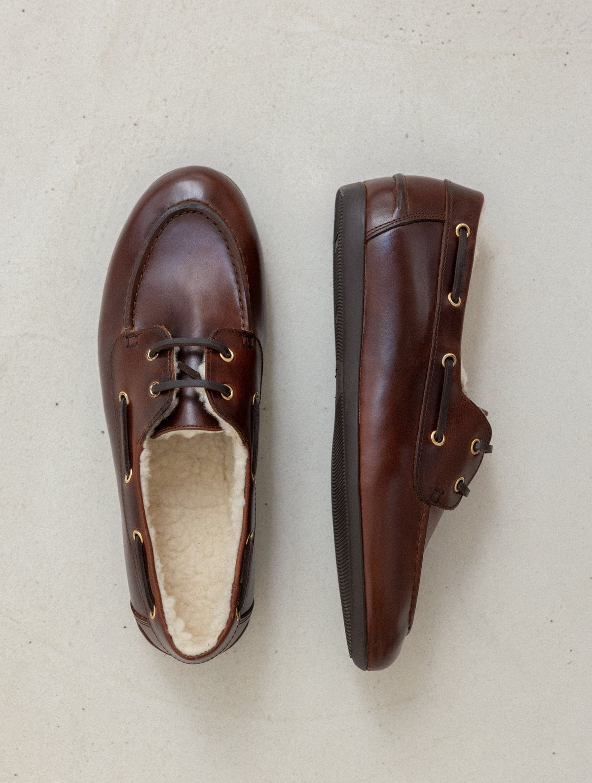 women leather boat shoes