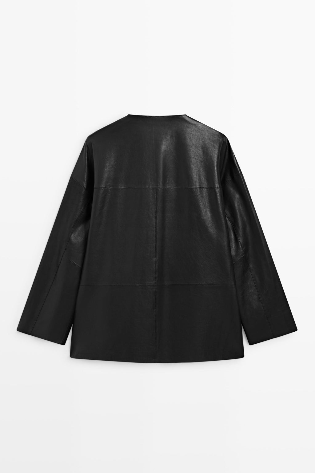leather jacket back view